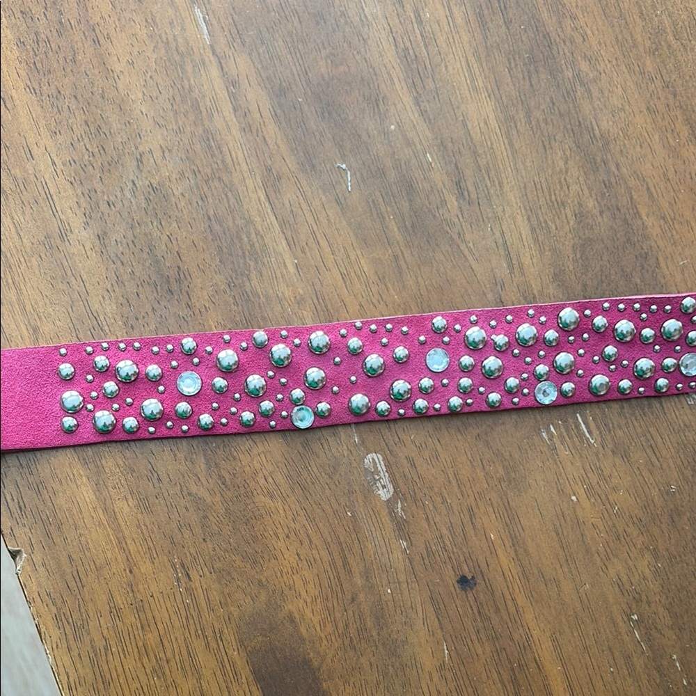 Studded Pink Belt - Picture 4 of 8